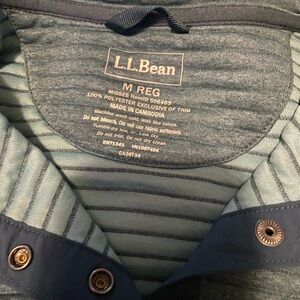 L.L. Bean Teal and Navy Striped Jacket